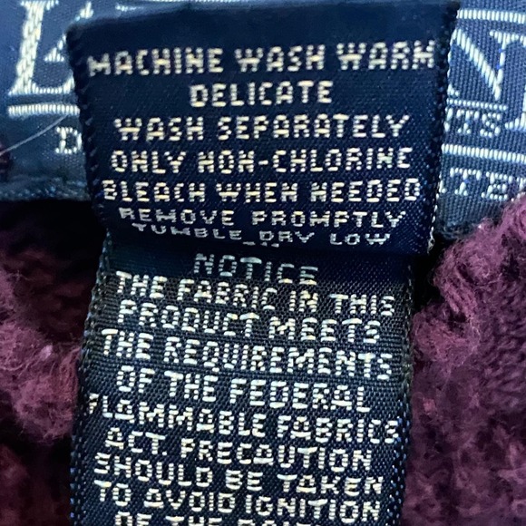 Vintage Lands End Mens Golf Sweater XL Purple Crew Neck Eclectic Grandpa USA - Picture 4 of 6